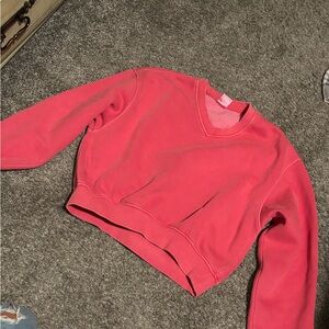 Vibrant Pink V-Neck Sweatshirt